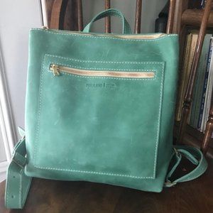 Portland Leather Tote Backpack in gorgeous green, never worn
